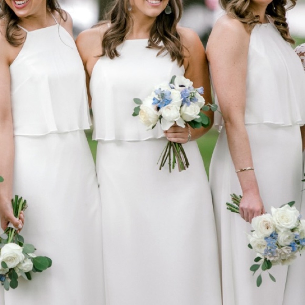 Hayley Paige white/cream bridesmaids dress